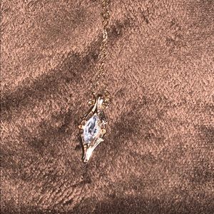 Gold and crystal necklace